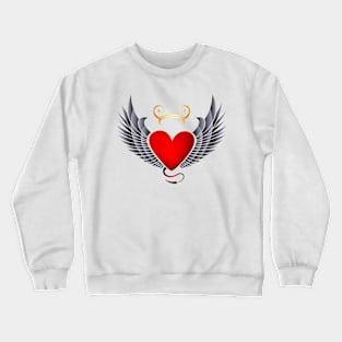 Demon Hearts with wings Crewneck Sweatshirt